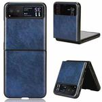 For Motorola Moto Razr 40 Litchi Texture Back Cover Phone Case(Blue)