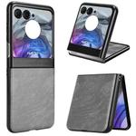 For Motorola Razr 50 Litchi Texture Back Cover Phone Case(Grey)