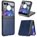 For Motorola Razr 50 Litchi Texture Back Cover Phone Case(Blue)