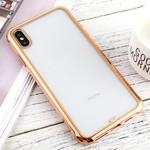 For iPhone XS Max SULADA Colorful Edge Series Shockproof TPU + Electroplated Edge Protective Case(Pink)