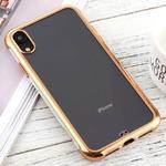 For iPhone XR SULADA Colorful Edge Series Shockproof TPU + Electroplated Edge Protective Case(White)