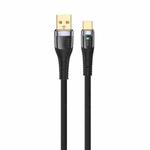 TOTU CB-8-T 100W USB to USB-C/Type-C Transparent Braided Data Cable, Length: 1.5m