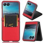 For Motorola Moto Razr 40 Ultra Litchi Texture Card Slot Phone Case(Red)