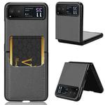 For Motorola Moto Razr 40 Litchi Texture Card Slot Phone Case(Grey)