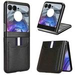 For Motorola Razr 50 Litchi Texture Card Slot Phone Case(Black)