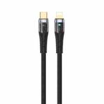 TOTU CB-8-PD 33W USB-C/Type-C to 8 Pin Transparent Braided Data Cable, Length: 1.5m