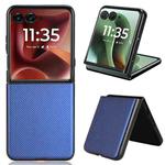 For Motorola Razr 60 Ultra PU Leather PC Phone Case(Blue)