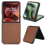 For Motorola Razr 60 Ultra PU Leather PC Phone Case(Brown)