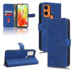 For Oukitel C33 Skin Feel Magnetic Flip Leather Phone Case(Blue)