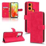 For Oukitel C33 Skin Feel Magnetic Flip Leather Phone Case(Rose Red)