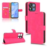 For Oukitel C57 Pro Skin Feel Magnetic Flip Leather Phone Case(Rose Red)