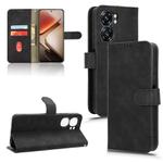 For Oukitel C58 Skin Feel Magnetic Flip Leather Phone Case(Black)