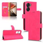 For Oukitel C58 Skin Feel Magnetic Flip Leather Phone Case(Rose Red)