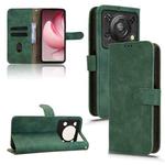 For Oukitel C60 Pro / C60 Skin Feel Magnetic Flip Leather Phone Case(Green)