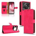 For Oukitel C60 Pro / C60 Skin Feel Magnetic Flip Leather Phone Case(Rose Red)