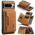 For Google Pixel 8 Pro DG.MING M2 Series 3-Fold Multi Card Bag + Magnetic Phone Case(Brown)