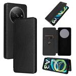 For Xiaomi Redmi A3 4G Carbon Fiber Texture Flip Leather Phone Case(Black)