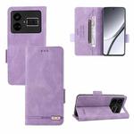 For Realme GT5 5G Magnetic Clasp Leather Phone Case(Purple)