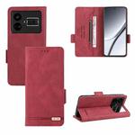 For Realme GT5 5G Magnetic Clasp Leather Phone Case(Red)
