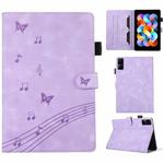 For Xiaomi Redmi 10.61 2022 Staff Music Embossed Leather Tablet Case(Purple)