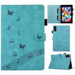For Xiaomi Redmi 10.61 2022 Staff Music Embossed Leather Tablet Case(Blue)