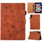 For Xiaomi Redmi 10.61 2022 Staff Music Embossed Leather Tablet Case(Brown)