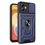 For Motorola Moto G14 Sliding Camera Cover Design TPU Hybrid PC Phone Case(Blue)