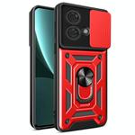 For Motorola Edge 40 Neo 5G Sliding Camera Cover Design TPU Hybrid PC Phone Case(Red)