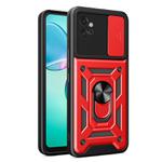For Motorola Moto G32 Sliding Camera Cover Design TPU Hybrid PC Phone Case(Red)