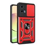 For Motorola Moto G04 / G24 Sliding Camera Cover Design TPU Hybrid PC Phone Case(Red)