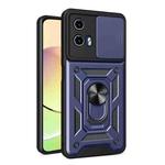 For Motorola Moto G04 / G24 Sliding Camera Cover Design TPU Hybrid PC Phone Case(Blue)