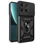 For Motorola Edge 50 Pro Global Sliding Camera Cover Design TPU Hybrid PC Phone Case(Black)