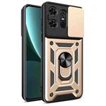 For Motorola Edge 50 Pro Global Sliding Camera Cover Design TPU Hybrid PC Phone Case(Gold)