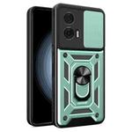 For Motorola Edge 50 Fusion Sliding Camera Cover Design TPU Hybrid PC Phone Case(Mint Green)