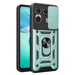 For Motorola Edge 50 Ultra Sliding Camera Cover Design TPU Hybrid PC Phone Case(Mint Green)