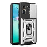 For Motorola Edge 50 Ultra Sliding Camera Cover Design TPU Hybrid PC Phone Case(Silver)