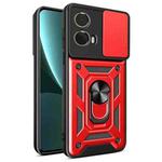 For Motorola Moto G85 / S50 Neo Sliding Camera Cover Design TPU Hybrid PC Phone Case(Red)