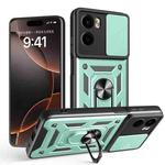 For Motorola Moto G05 Sliding Camera Cover Design TPU Hybrid PC Phone Case(Mint Green)