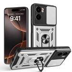 For Motorola Moto G05 Sliding Camera Cover Design TPU+PC Phone Case(Silver)