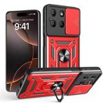 For Motorola Moto G15 Sliding Camera Cover Design TPU+PC Phone Case(Red)