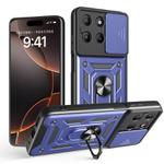 For Motorola Moto G15 Sliding Camera Cover Design TPU+PC Phone Case(Blue)