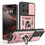 For Motorola Moto G15 Sliding Camera Cover Design TPU+PC Phone Case(Rose Gold)