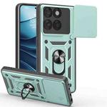 For Motorola Edge 60 Fusion Sliding Camera Cover Design TPU Hybrid PC Phone Case(Mint Green)
