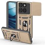 For Motorola Edge 60 Fusion Sliding Camera Cover Design TPU Hybrid PC Phone Case(Gold)
