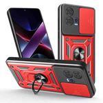 For Motorola Edge 30 Fusion Sliding Camera Cover Design TPU Hybrid PC Phone Case(Red)