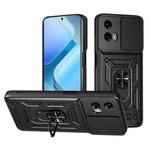For Motorola Moto G 5G 2024 Sliding Camera Cover Design TPU+PC Phone Case(Black)