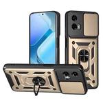 For Motorola Moto G 5G 2024 Sliding Camera Cover Design TPU+PC Phone Case(Gold)