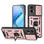 For Motorola Moto G 5G 2024 Sliding Camera Cover Design TPU+PC Phone Case(Rose Gold)
