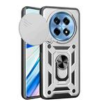 For OnePlus 12R 5G / Ace 3 5G Sliding Camera Cover Design TPU Hybrid PC Phone Case(Silver)