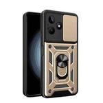 For Realme C53 4G / Narzo N53 4G Sliding Camera Cover Design TPU Hybrid PC Phone Case(Gold)